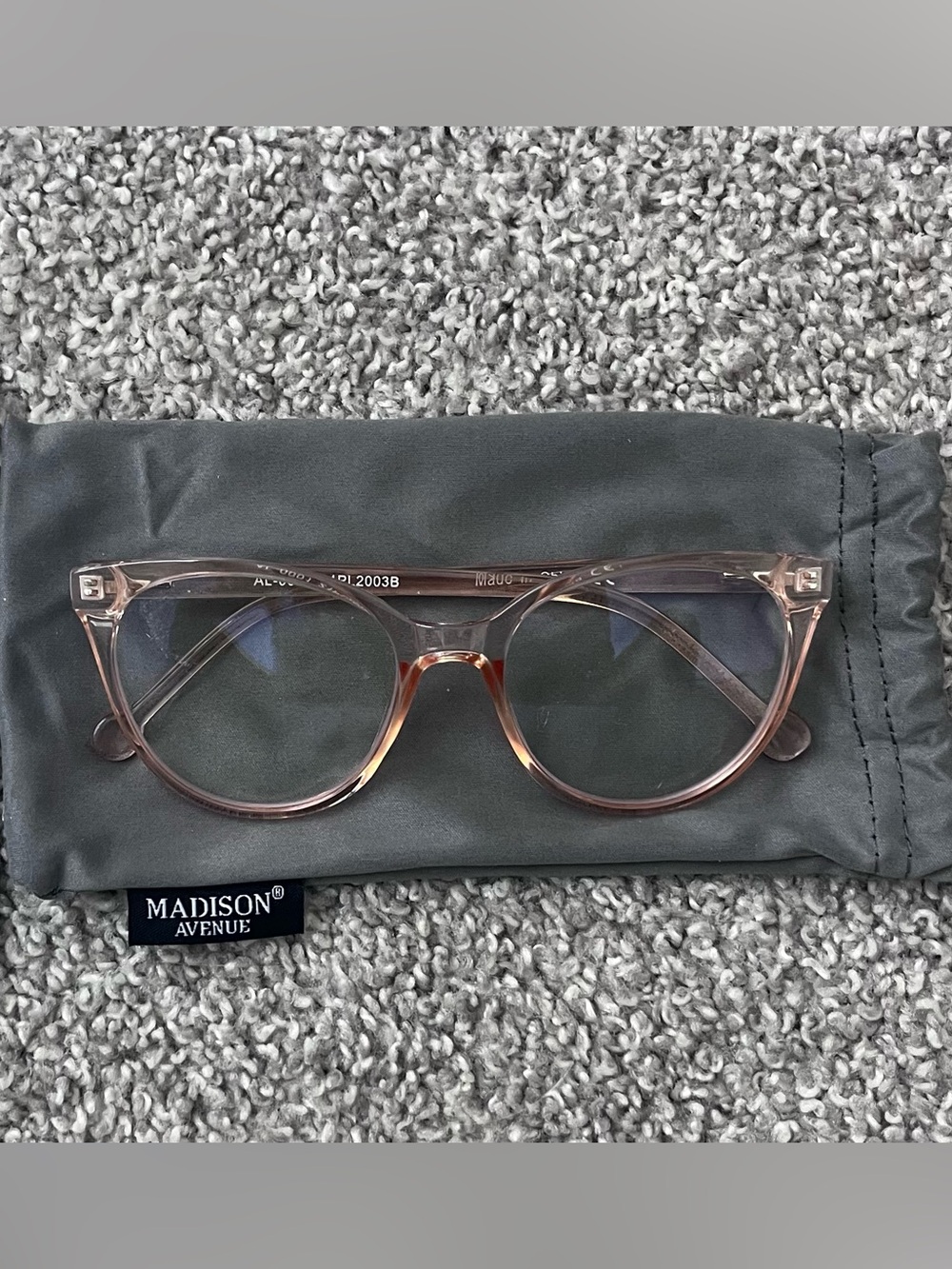 Women’s Clear Pink Cat Eye Frame Blue Light Glasses